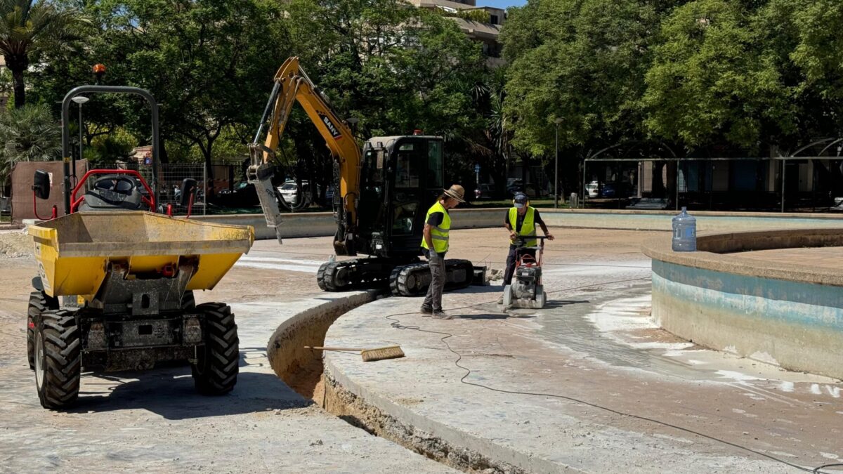 Infraestructures inicia los trabajos para arreglar la fuente del Parc de ses Fonts