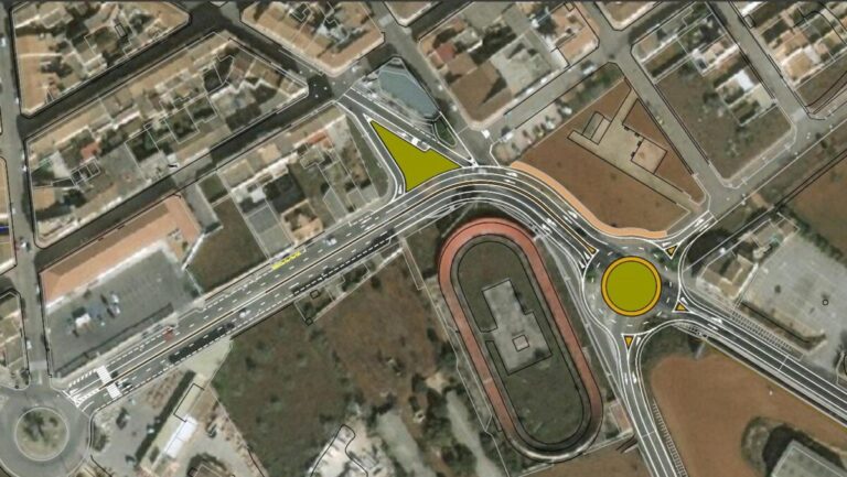 rotonda salida Campos
